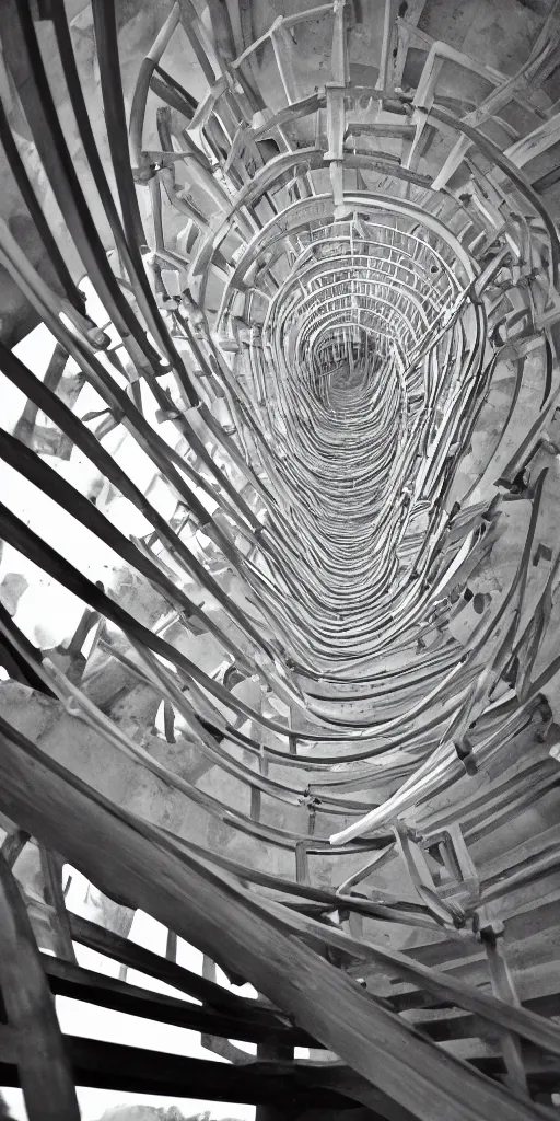 Image similar to endless staircase to the secret of the universe