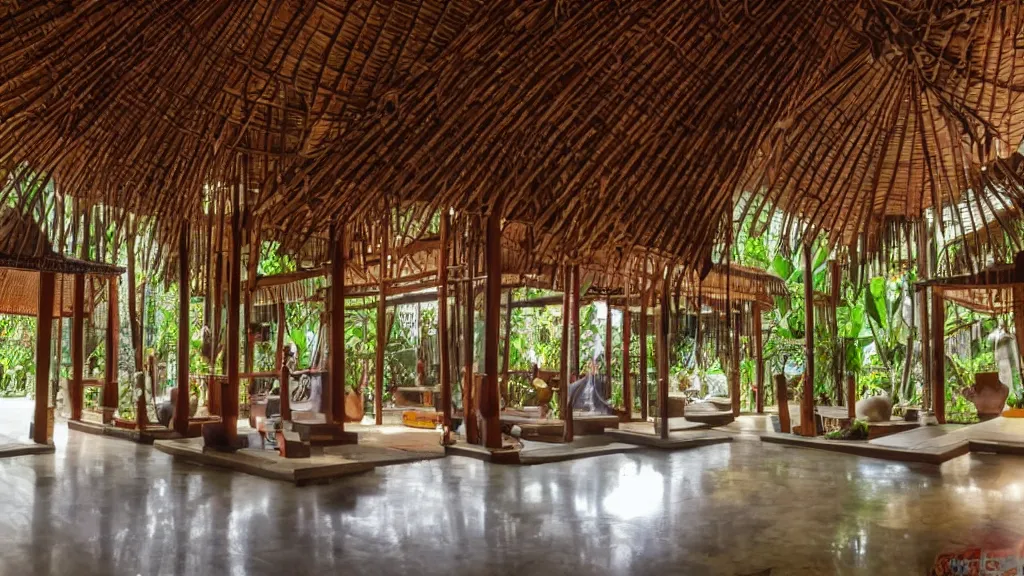 Prompt: bali interior indoor architecture, trending, famous, popular