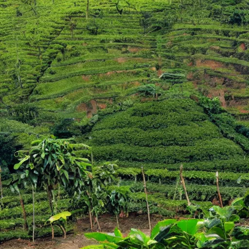 Prompt: a photo of a guatemalan coffee plantation