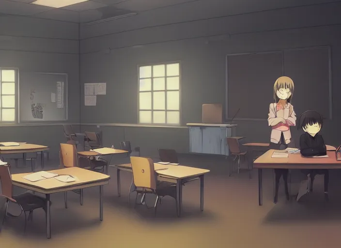 Anime Girls Standing On Desks In A Classroom Background, Classroom Of The  Elite Light Novel Picture Background Image And Wallpaper for Free Download