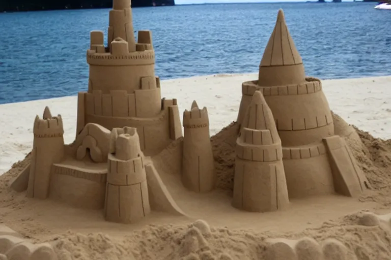 Image similar to a completed sand castle