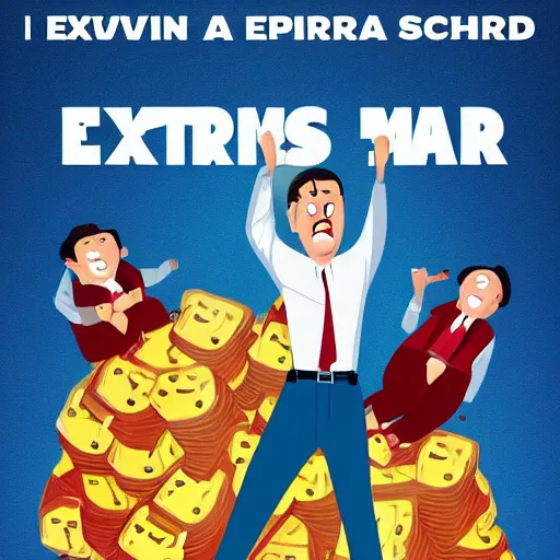 Prompt: a movie about earning extra money, movie poster, cartoon art