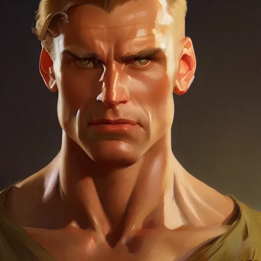 Image similar to character concept portrait, doc savage, style digital painting, concept art, smooth, sharp focus, 8 k resolution, illustration by ruan jia and mandy jurgens and william - adolphe bouguereau, artgerm