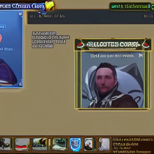 Image similar to a skin of elon musk in runescape