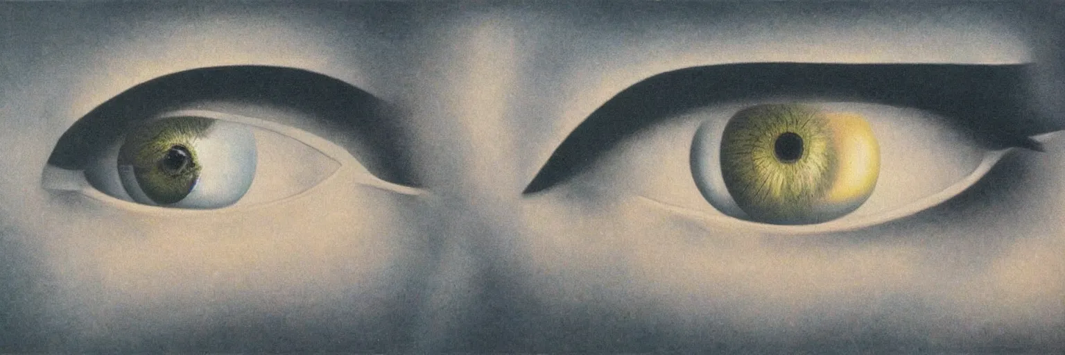 Image similar to eye painting magritte