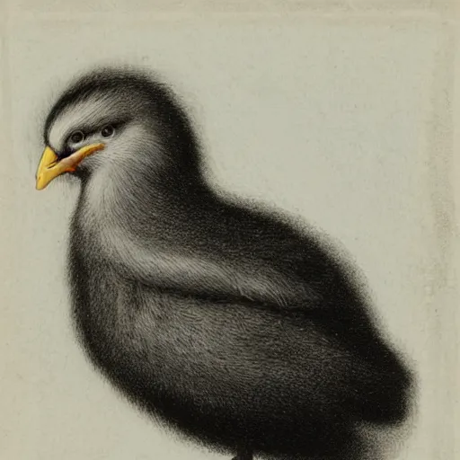 Image similar to a chick with a toothache