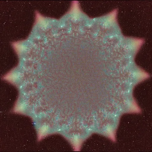 Prompt: grainy autochrome pinhole - photograph of an ancient interdimensional artifact called a fractal dynamic time crystal