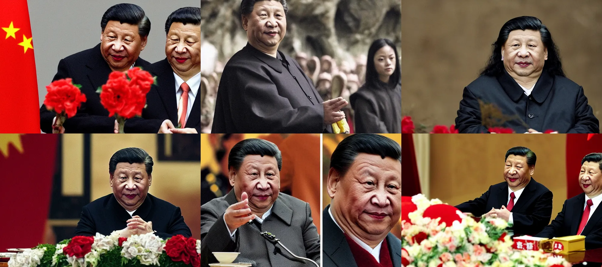 Prompt: xi jinping as grima wormtongue lord of the rings