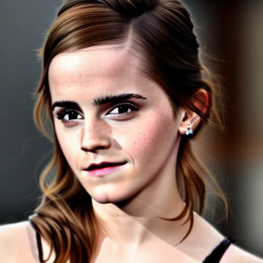 Prompt: emma watson with a full beard and mustache