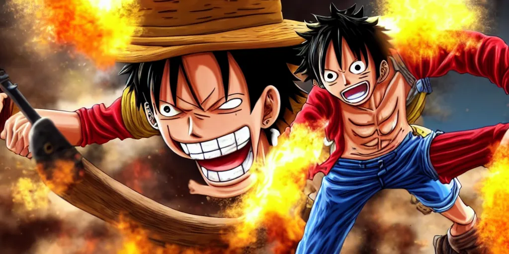Prompt: Screenshot of Luffy appearing in a CS:GO match