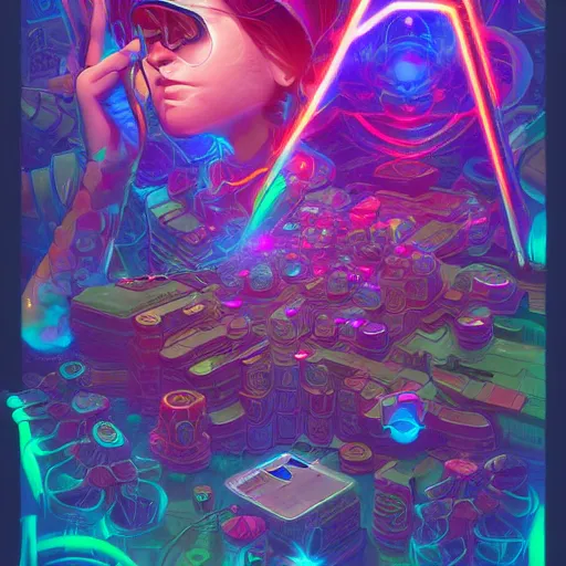 Image similar to skill magic geek inside matrix deepdream radiating a glowing aura stuff loot legends stylized digital illustration video game icon artstation lois van baarle, ilya kuvshinov, rossdraws,