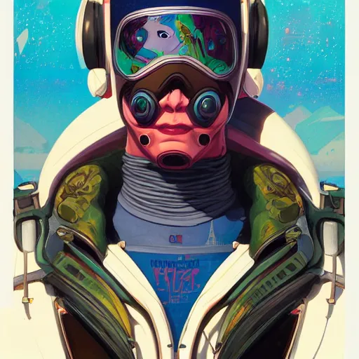 Prompt: high quality high detail portrait of a diesel punk cyber overwatch character in an alien world, tristan eaton, victo ngai, artgerm, rhads, ross draws, hyperrealism, intricate detailed, alphonse mucha, 8 k, sci - fi, pastel colors, artstation,