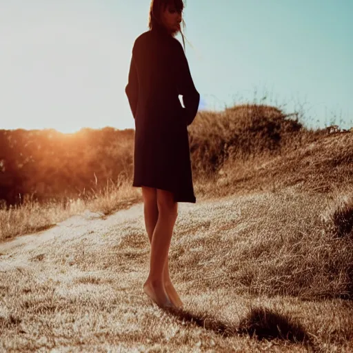 Prompt: woman posing, soft daylight, amazing composition