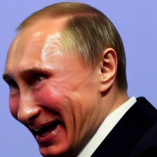 Image similar to super gay and happy Putin