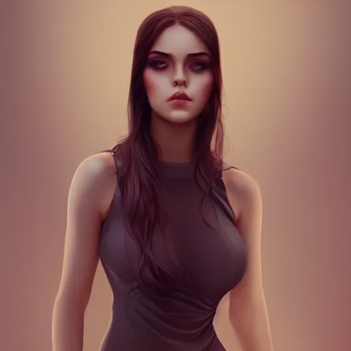 Image similar to young female wearing a full tight curvy long dress, professionally retouched, perfect blue eyes, ultra realistic soft painting, floating long hair, soft facial traits, perfectly detailed linework, symmetrical accurate intricate features, highly detailed, artstation, sharp focus, tom bagshaw