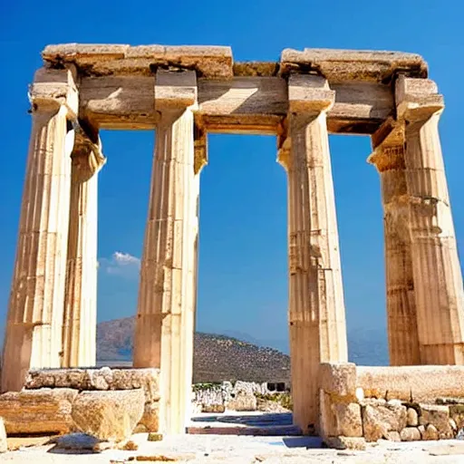 Image similar to monumental gateway of the temple of apollo, island of naxos