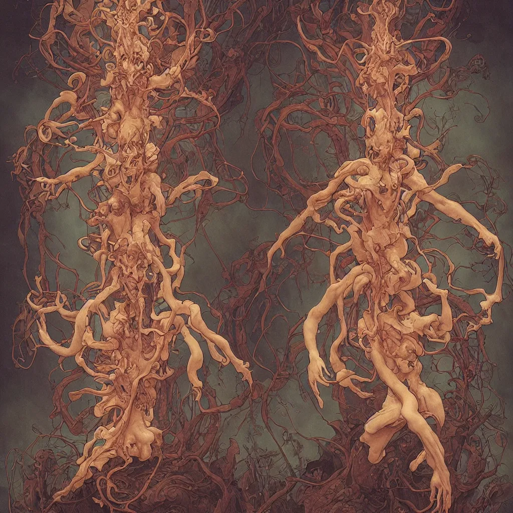 Image similar to 2 0 mm film photograph of a nightmare fungus demon god, by james jean, by thomas blackshear, by artgerm and greg rutkowski and alphonse mucha. uhd, amazing depth, cinematic lighting, glossy wet levitating floating fungus god with arms outstretched.