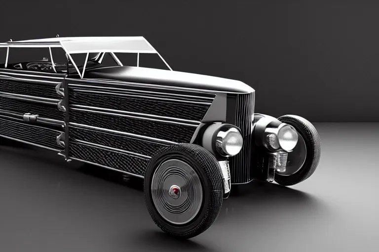 Prompt: cyberpunk version of a 1 9 3 0 cadillac v - 1 6