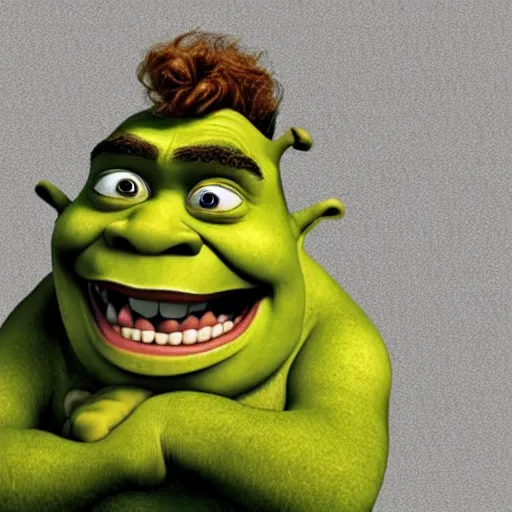 Image similar to shrek is frustrated about his taxes