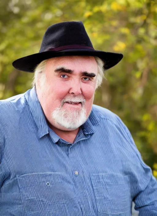 Image similar to DSLR photo portrait still of 71 year old age 71 John Candy at age 71!!!, 85mm f1.8