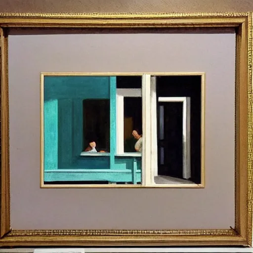 Image similar to martina theininger frame [ o ] ut interpreted by edward hopper