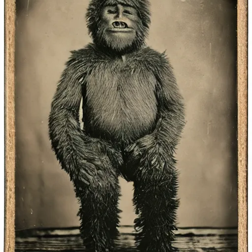 Image similar to tintype of big foot