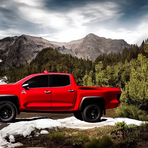 Image similar to toyota pickup 2 0 2 2 on the mountains professional photo