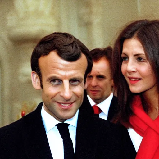 Prompt: Emmanuel Macron is Red Cloak in Eyes Wife Shut (1999)