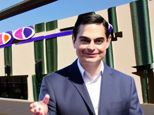 Prompt: Ben Shapiro at Taco Bell