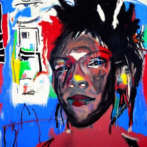 Image similar to monica gelled by basquiat