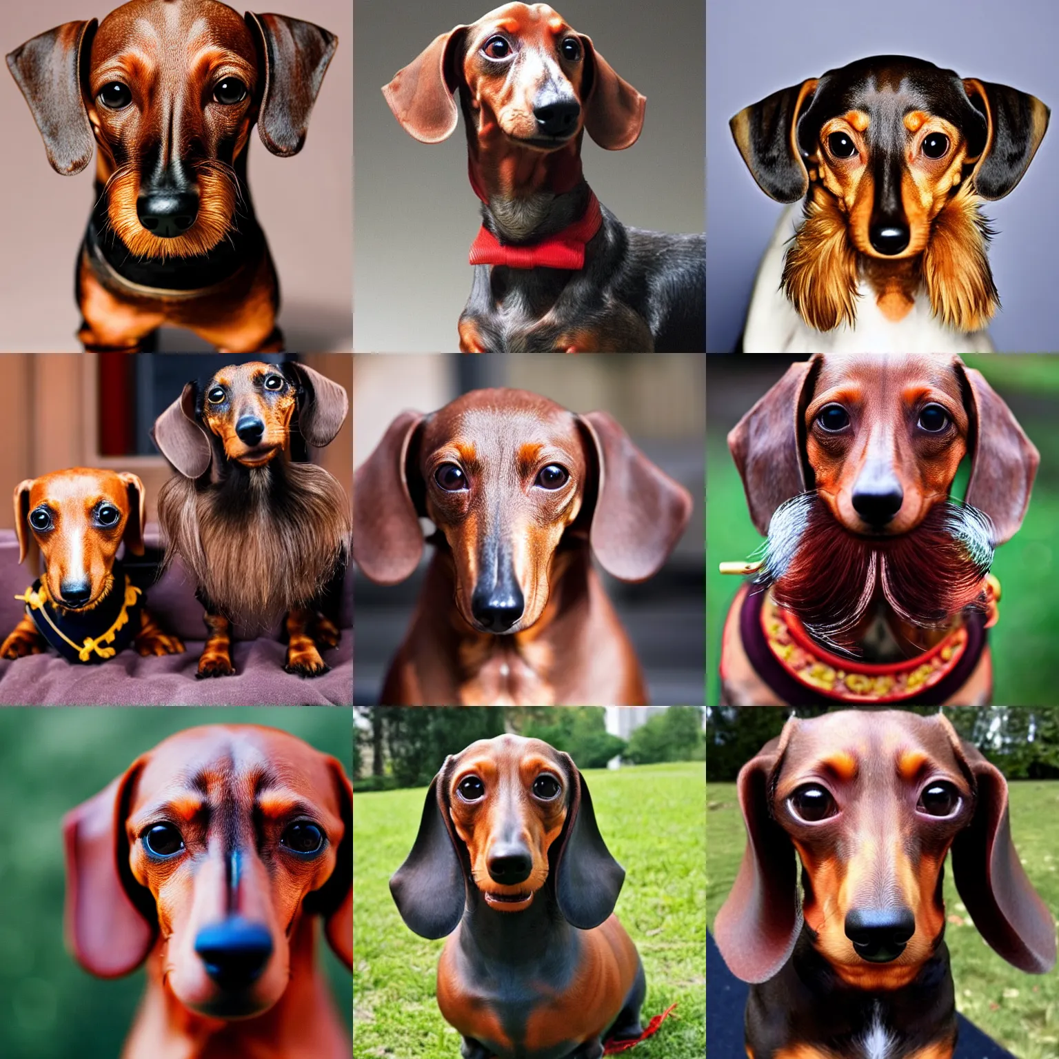 Prompt: dachshund with a traditional chinese beard