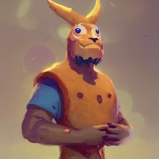 Image similar to portrait of mr viking cinnamon toast, bread type pokemon, strong pixar wheat bread warrior, volumetric lighting, dynamic composition, art by sachin teng and sergey kolesov and ruan jia and heng z, scifi, fantasy, hyper detailed, ultra realistic, sharp focus, wildlife photography, national geographic, octane render, concept art