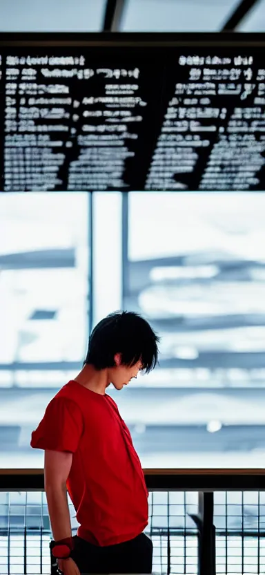 Prompt: “ a portrait of luffy at a airport, side shot, by shunji dodo, 8 k resolution, photo, high quality ”
