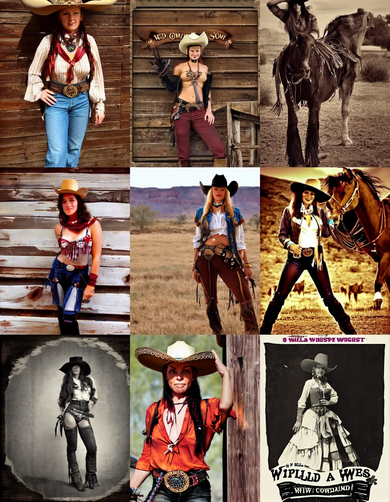 Prompt: wild west cowgirl
