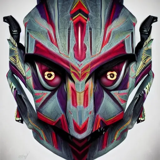 Prompt: symmetry!! a female transformer with tribal paint, cruel eyes!! very symmetrical face, highly detailed, by vitaly bulgarov, by steven zavala, by matt tkocz, by shane baxley, transformers cinematic universe, pinterest, deviantart artstation _ h 7 5 0