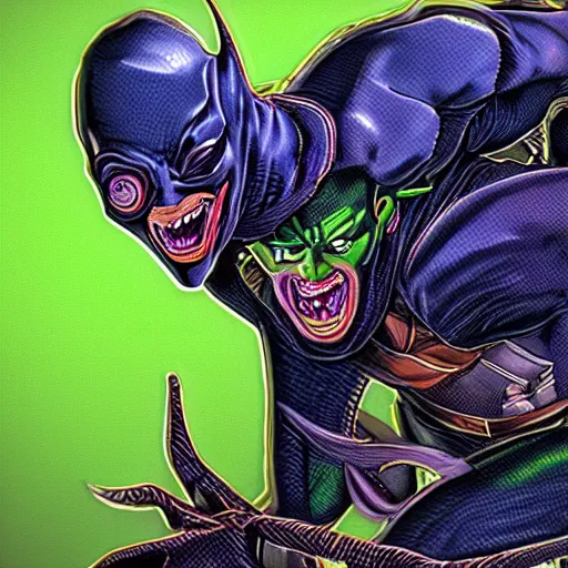 Prompt: green goblin, early computer graphics