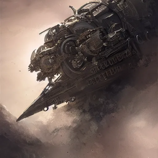 Image similar to detailed portrait of a double barreled very heavy tank, fantasy, intricate, elegant, highly detailed, digital painting, artstation, concept art, matte, sharp focus, illustration, art by aenaluck and roberto ferri and greg rutkowski, epic fantasy, digital painting