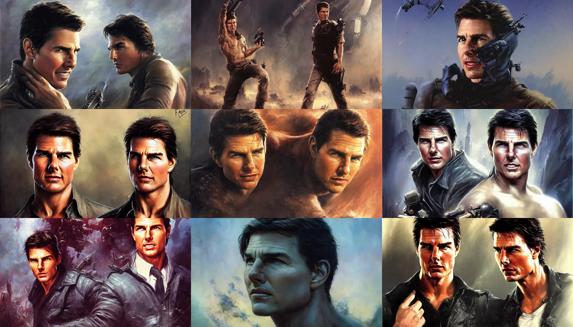 Prompt: Portrait of Tom Cruise on American Pshyco movie, INTENSE FRIENDLINESS, WITH NOTHING BEHIND THE EYES, aesthetic symmetrical face and eyes, photorealistic, by Frank Frazetta, Boris Vallejo, Beeple, Greg Rutkowski, Christian MacNevin, epic fantasy character art, high fantasy, CGsociety, exquisite detail, post-processing, masterpiece, cinematic