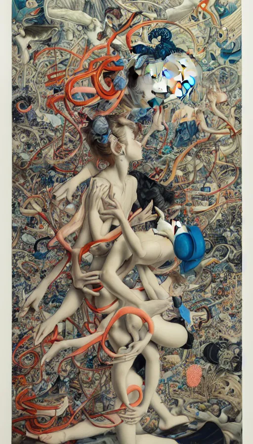 Image similar to the two complementary forces that make up all aspects and phenomena of life, by James Jean