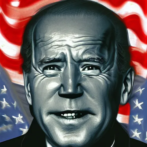 Prompt: joe biden by mandelbrot, benoit b.