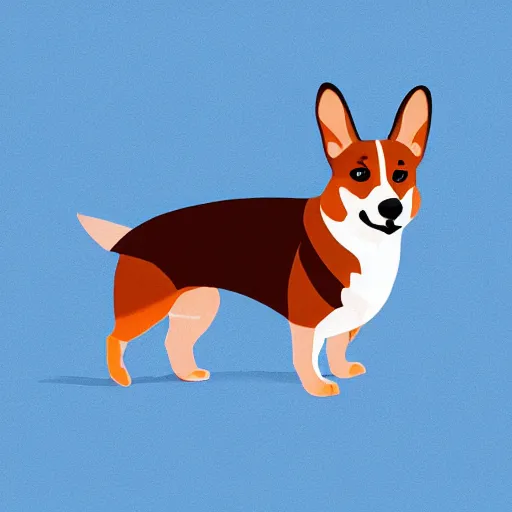 Prompt: a corgi, james gilleard