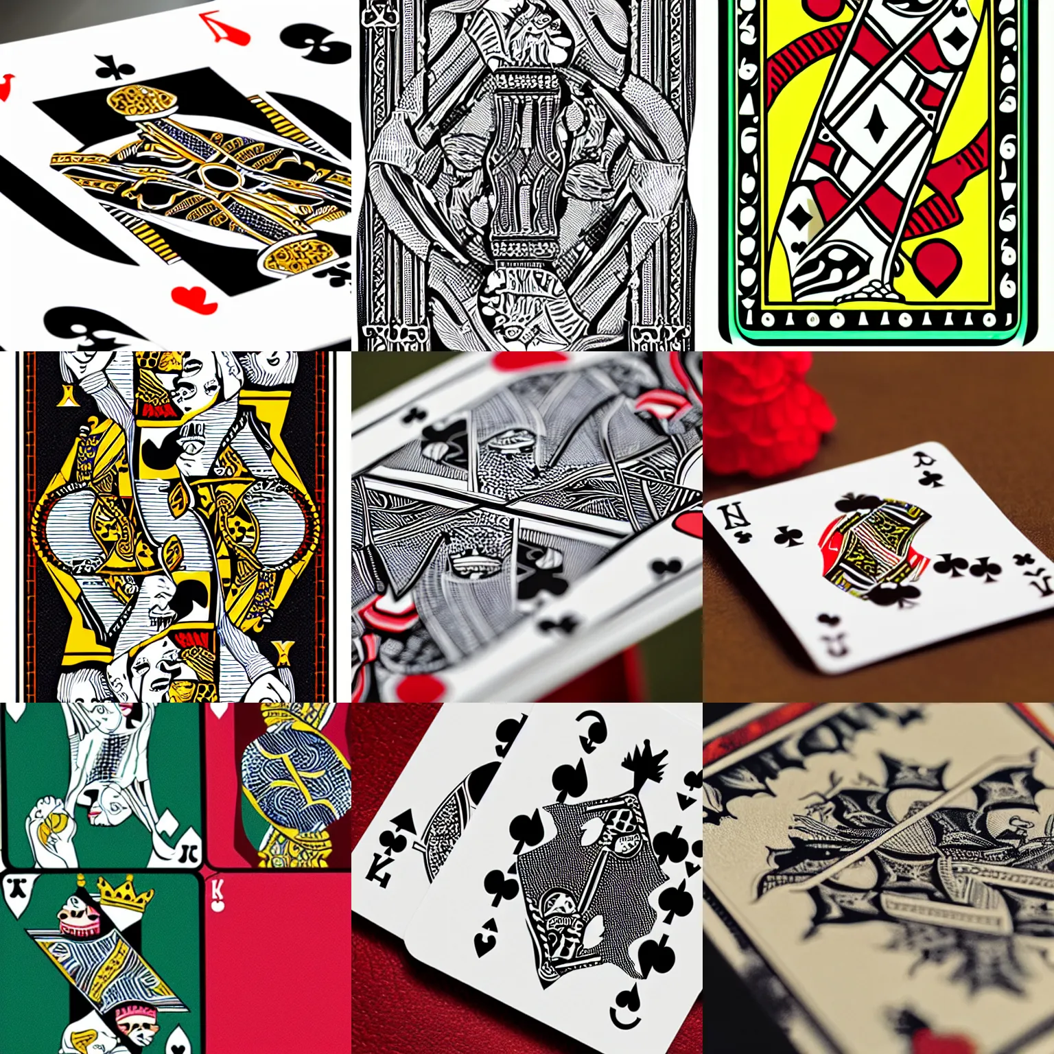 Prompt: Playing card close-up King