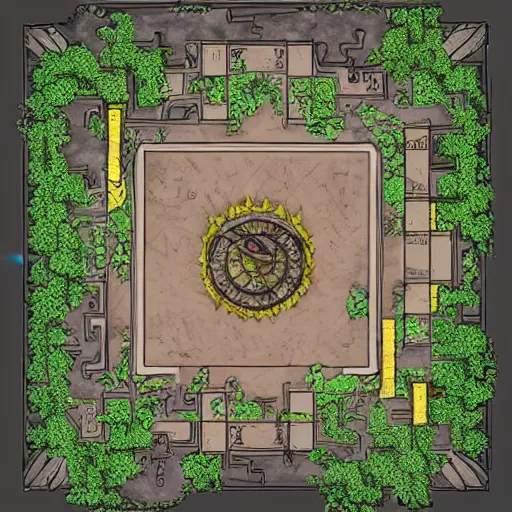 Prompt: 15x15 d&d battle map of a mansion entrance hall