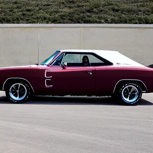 Image similar to 1 9 6 9 dodge charger mixed with mini cooper