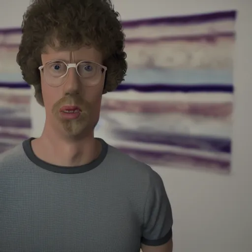 Image similar to napoleon dynamite playing with dynamite 3 d studiomax, maya 3 d, unrealengine, 4 k, 8 k,