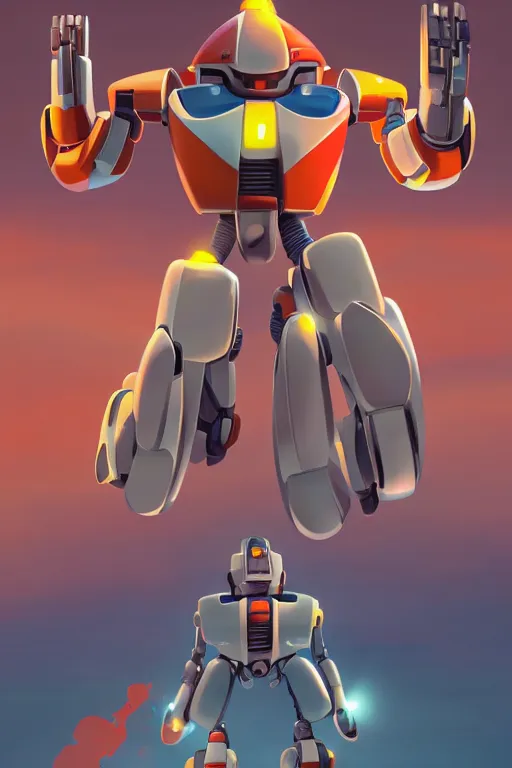 Image similar to metabots medabots medarotto medarot robot minimalist comics, behance hd by jesper ejsing, by rhads, makoto shinkai and lois van baarle, ilya kuvshinov, rossdraws global illumination ray tracing hdr radiating a glowing aura