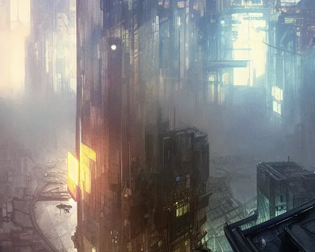Image similar to 2 0 1 8 blade runner movie still man look at the cityscape from roof perfect face fine realistic face pretty face neon puffy jacket blue futuristic sci - fi elegant by denis villeneuve tom anders zorn hans dragan bibin thoma greg rutkowski ismail inceoglu illustrated sand storm alphonse mucha