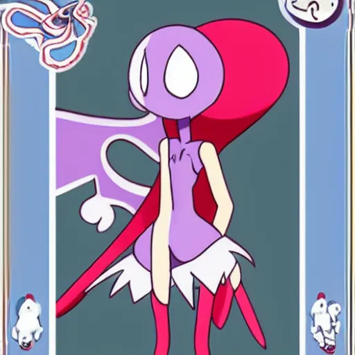 Prompt: a new Pokemon character named Squigly, poison fairy type, pokemon card