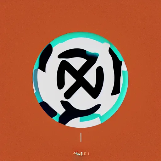 Image similar to aphex twin cover design by beeple depicting aphex symbol / logo