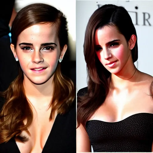 Image similar to emma watson mixed with kim kardashian